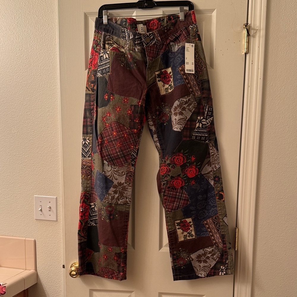 UO Patchwork Patterned Pants NWT - image 1